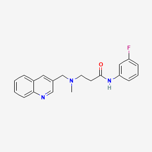 molecular formula C20H20FN3O B3779699 N-(3-fluorophenyl)-3-[methyl(quinolin-3-ylmethyl)amino]propanamide 