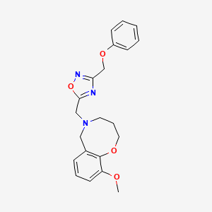 10-methoxy-5-{[3-(phenoxymethyl)-1,2,4-oxadiazol-5-yl]methyl}-3,4,5,6-tetrahydro-2H-1,5-benzoxazocine