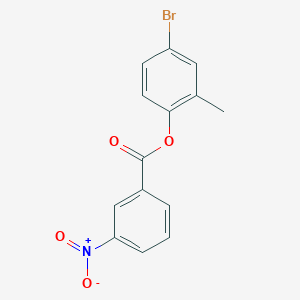 molecular formula C14H10BrNO4 B377972 4-Bromo-2-methylphenyl 3-nitrobenzoate 