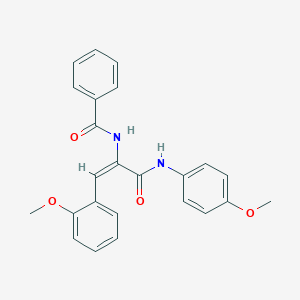 molecular formula C24H22N2O4 B377973 N-[1-[(4-methoxyanilino)carbonyl]-2-(2-methoxyphenyl)vinyl]benzamide 