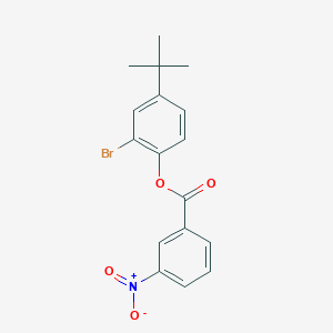 molecular formula C17H16BrNO4 B377974 2-Bromo-4-tert-butylphenyl 3-nitrobenzoate 