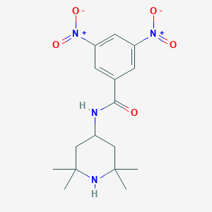 molecular formula C16H22N4O5 B377975 3,5-dinitro-N-(2,2,6,6-tetramethylpiperidin-4-yl)benzamide CAS No. 61365-28-4