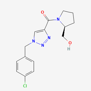 [1-[(4-chlorophenyl)methyl]triazol-4-yl]-[(2S)-2-(hydroxymethyl)pyrrolidin-1-yl]methanone