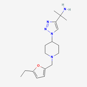 2-[1-[1-[(5-Ethylfuran-2-yl)methyl]piperidin-4-yl]triazol-4-yl]propan-2-amine