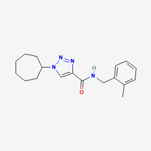 molecular formula C18H24N4O B3779776 1-cycloheptyl-N-(2-methylbenzyl)-1H-1,2,3-triazole-4-carboxamide 