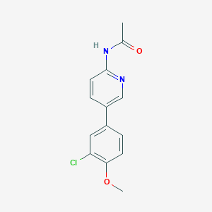 N-[5-(3-chloro-4-methoxyphenyl)pyridin-2-yl]acetamide