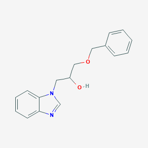 molecular formula C17H18N2O2 B377978 1-(1H-benzimidazol-1-yl)-3-(benzyloxy)-2-propanol CAS No. 296265-28-6