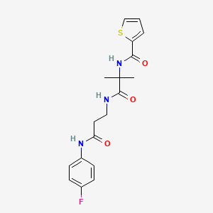 N-[2-({3-[(4-fluorophenyl)amino]-3-oxopropyl}amino)-1,1-dimethyl-2-oxoethyl]thiophene-2-carboxamide