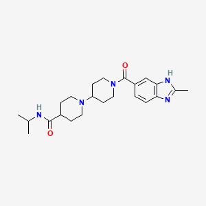 molecular formula C23H33N5O2 B3779791 N-isopropyl-1'-[(2-methyl-1H-benzimidazol-6-yl)carbonyl]-1,4'-bipiperidine-4-carboxamide 