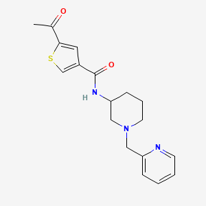 5-acetyl-N-[1-(pyridin-2-ylmethyl)piperidin-3-yl]thiophene-3-carboxamide