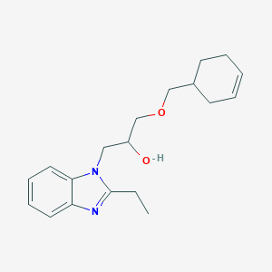 molecular formula C19H26N2O2 B377981 1-(3-cyclohexen-1-ylmethoxy)-3-(2-ethyl-1H-benzimidazol-1-yl)-2-propanol 