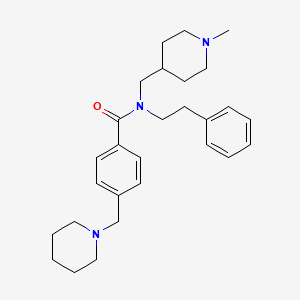 molecular formula C28H39N3O B3779817 N-[(1-methylpiperidin-4-yl)methyl]-N-(2-phenylethyl)-4-(piperidin-1-ylmethyl)benzamide 