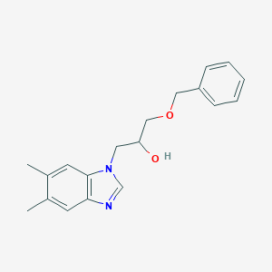 molecular formula C19H22N2O2 B377982 1-(5,6-Dimethylbenzimidazol-1-yl)-3-phenylmethoxypropan-2-ol CAS No. 296265-29-7