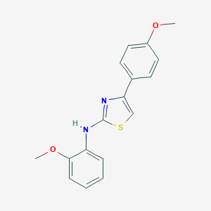 molecular formula C17H16N2O2S B377985 N-(2-methoxyphenyl)-4-(4-methoxyphenyl)-1,3-thiazol-2-amine CAS No. 324066-61-7