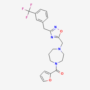 1-(2-furoyl)-4-({3-[3-(trifluoromethyl)benzyl]-1,2,4-oxadiazol-5-yl}methyl)-1,4-diazepane