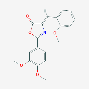 molecular formula C19H17NO5 B377986 2-(3,4-dimethoxyphenyl)-4-(2-methoxybenzylidene)-1,3-oxazol-5(4H)-one 