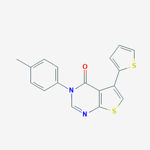 molecular formula C17H12N2OS2 B377988 5-Thiophen-2-yl-3-p-tolyl-3H-thieno[2,3-d]pyrimidin-4-one CAS No. 342391-57-5