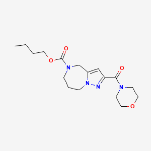 butyl 2-(morpholin-4-ylcarbonyl)-7,8-dihydro-4H-pyrazolo[1,5-a][1,4]diazepine-5(6H)-carboxylate