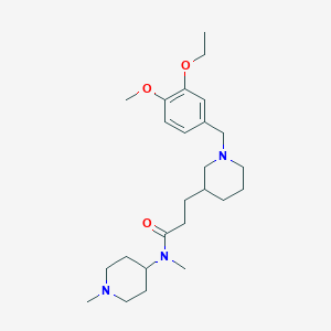 3-[1-(3-ethoxy-4-methoxybenzyl)-3-piperidinyl]-N-methyl-N-(1-methyl-4-piperidinyl)propanamide