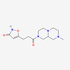 molecular formula C14H22N4O3 B3779893 5-[3-(8-methyloctahydro-2H-pyrazino[1,2-a]pyrazin-2-yl)-3-oxopropyl]isoxazol-3-ol 