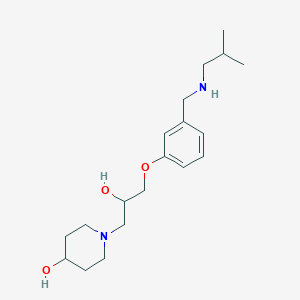 1-[2-Hydroxy-3-[3-[(2-methylpropylamino)methyl]phenoxy]propyl]piperidin-4-ol