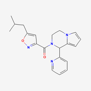 molecular formula C20H22N4O2 B3779919 2-[(5-isobutylisoxazol-3-yl)carbonyl]-1-pyridin-2-yl-1,2,3,4-tetrahydropyrrolo[1,2-a]pyrazine 