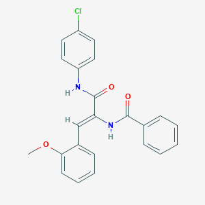 molecular formula C23H19ClN2O3 B377992 N-[1-[(4-chloroanilino)carbonyl]-2-(2-methoxyphenyl)vinyl]benzamide 