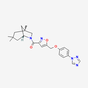 [5-[[4-(1,2,4-triazol-1-yl)phenoxy]methyl]-1,2-oxazol-3-yl]-[(1S,5R)-1,3,3-trimethyl-6-azabicyclo[3.2.1]octan-6-yl]methanone