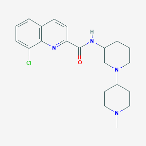 8-chloro-N-[1-(1-methylpiperidin-4-yl)piperidin-3-yl]quinoline-2-carboxamide