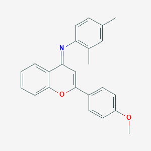 molecular formula C24H21NO2 B377994 N-(2,4-dimethylphenyl)-2-(4-methoxyphenyl)chromen-4-imine CAS No. 374766-56-0