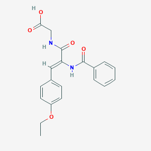molecular formula C20H20N2O5 B377995 {[2-(Benzoylamino)-3-(4-ethoxyphenyl)acryloyl]amino}acetic acid 
