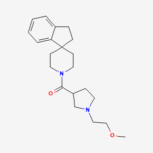 molecular formula C21H30N2O2 B3779963 1'-{[1-(2-methoxyethyl)pyrrolidin-3-yl]carbonyl}-2,3-dihydrospiro[indene-1,4'-piperidine] 