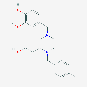 4-{[3-(2-hydroxyethyl)-4-(4-methylbenzyl)-1-piperazinyl]methyl}-2-methoxyphenol