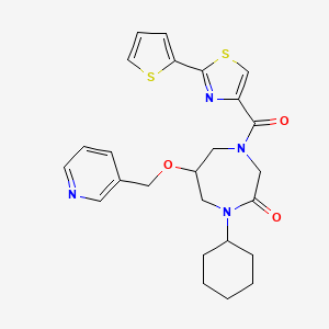 1-cyclohexyl-6-(3-pyridinylmethoxy)-4-{[2-(2-thienyl)-1,3-thiazol-4-yl]carbonyl}-1,4-diazepan-2-one