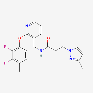 N-{[2-(2,3-difluoro-4-methylphenoxy)-3-pyridinyl]methyl}-3-(3-methyl-1H-pyrazol-1-yl)propanamide