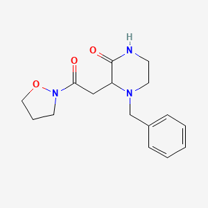 molecular formula C16H21N3O3 B3780026 4-Benzyl-3-[2-(1,2-oxazolidin-2-yl)-2-oxoethyl]piperazin-2-one 