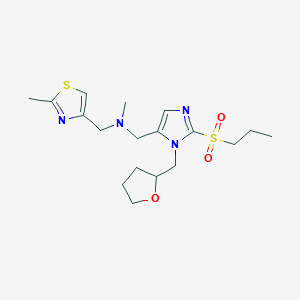 N-methyl-1-(2-methyl-1,3-thiazol-4-yl)-N-{[2-(propylsulfonyl)-1-(tetrahydro-2-furanylmethyl)-1H-imidazol-5-yl]methyl}methanamine