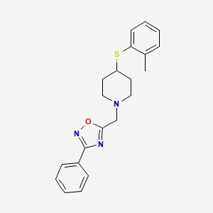 4-[(2-methylphenyl)thio]-1-[(3-phenyl-1,2,4-oxadiazol-5-yl)methyl]piperidine