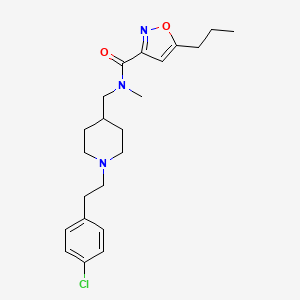 N-({1-[2-(4-chlorophenyl)ethyl]-4-piperidinyl}methyl)-N-methyl-5-propyl-3-isoxazolecarboxamide