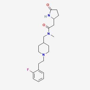 N-({1-[2-(2-fluorophenyl)ethyl]-4-piperidinyl}methyl)-N-methyl-2-(5-oxo-2-pyrrolidinyl)acetamide