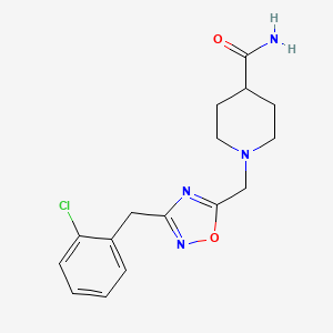 1-{[3-(2-chlorobenzyl)-1,2,4-oxadiazol-5-yl]methyl}-4-piperidinecarboxamide