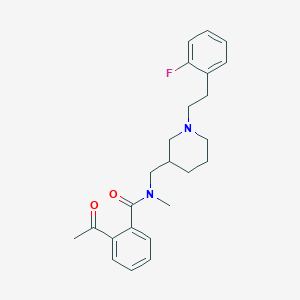 2-acetyl-N-({1-[2-(2-fluorophenyl)ethyl]-3-piperidinyl}methyl)-N-methylbenzamide