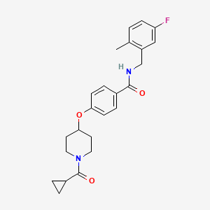 4-{[1-(cyclopropylcarbonyl)-4-piperidinyl]oxy}-N-(5-fluoro-2-methylbenzyl)benzamide