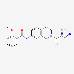 molecular formula C20H18N4O3S B3780105 2-methoxy-N-[2-(1,2,5-thiadiazol-3-ylcarbonyl)-1,2,3,4-tetrahydro-7-isoquinolinyl]benzamide 