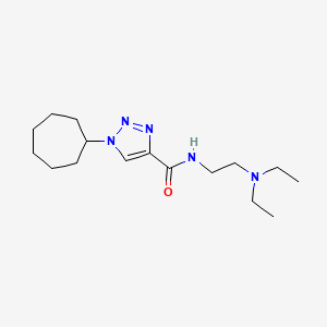 molecular formula C16H29N5O B3780120 1-cycloheptyl-N-[2-(diethylamino)ethyl]triazole-4-carboxamide 