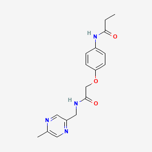 N-[4-(2-{[(5-methylpyrazin-2-yl)methyl]amino}-2-oxoethoxy)phenyl]propanamide