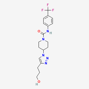 4-[4-(3-hydroxypropyl)-1H-1,2,3-triazol-1-yl]-N-[4-(trifluoromethyl)phenyl]-1-piperidinecarboxamide