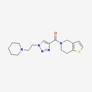 molecular formula C17H23N5OS B3780166 5-({1-[2-(1-piperidinyl)ethyl]-1H-1,2,3-triazol-4-yl}carbonyl)-4,5,6,7-tetrahydrothieno[3,2-c]pyridine 