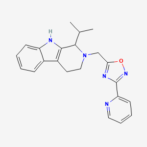 1-isopropyl-2-{[3-(2-pyridinyl)-1,2,4-oxadiazol-5-yl]methyl}-2,3,4,9-tetrahydro-1H-beta-carboline