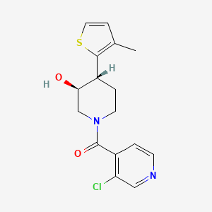 (3S*,4R*)-1-(3-chloroisonicotinoyl)-4-(3-methyl-2-thienyl)piperidin-3-ol